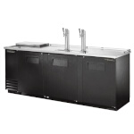 True TDD-4CT-HC - Club Top Draft Beer Cooler, (4) 1/2 keg, (3) solid doors, (2) columns with (1) faucet, black exterior